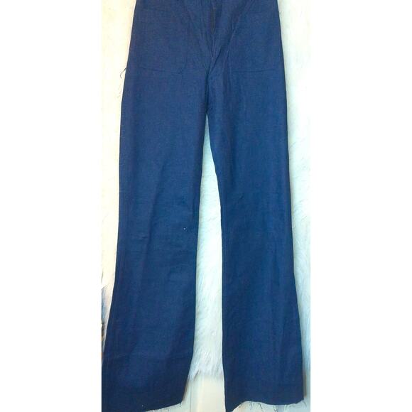 Vintage Coastal Industries Blue Trousers Utility Denim Flare Leg Size 32XL - Picture 1 of 7